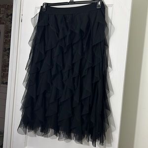 Women’s black fringe shirt